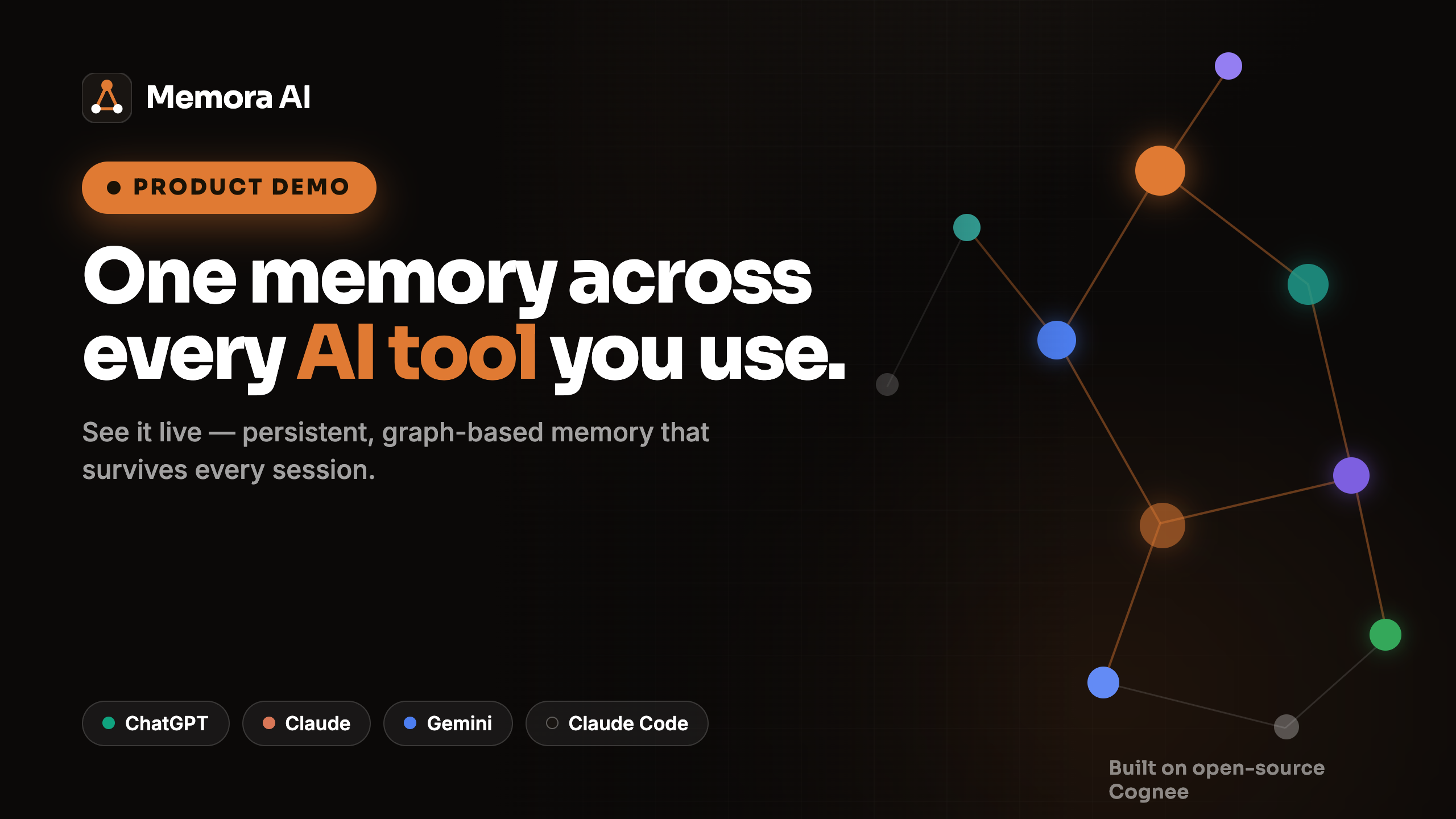 Memora AI - Persistent Memory for Every AI Tool